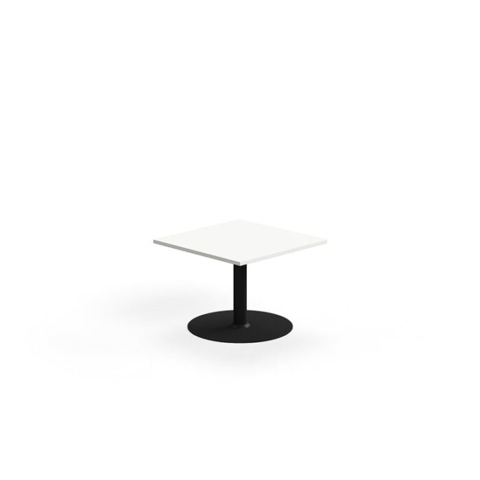 Stolik kawowy ALVA, 700x700x500 mm, laminat wysokociśnieniowy, czarny/biały