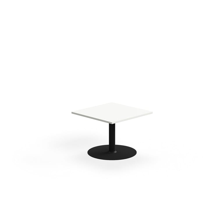Stolik kawowy ALVA, 700x700x500 mm, laminat wysokociśnieniowy, czarny/biały