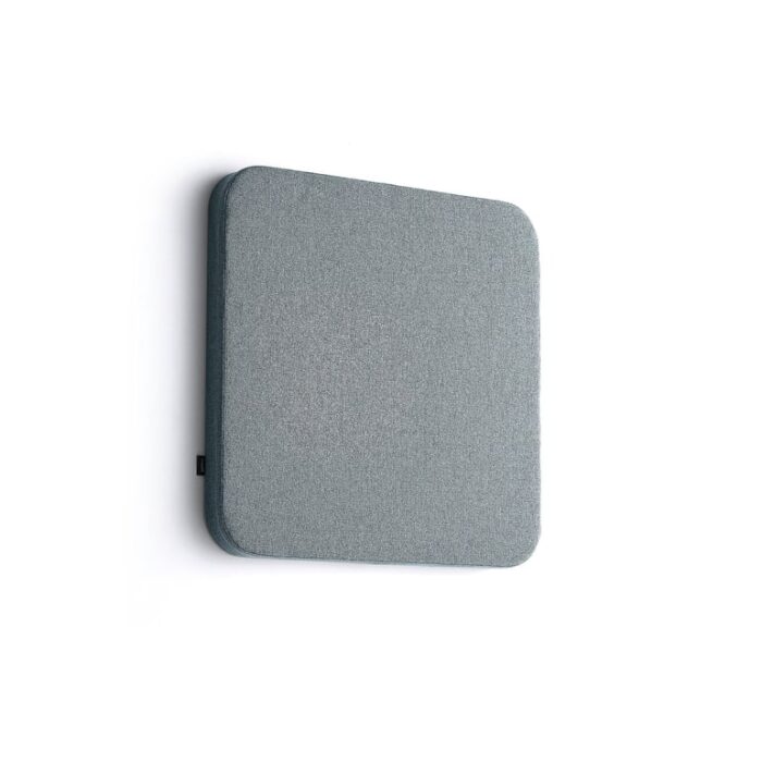 Panel akustyczny POLY, zaokrąglone rogi, 600x600x56 mm, ścienny, jasnoniebieski