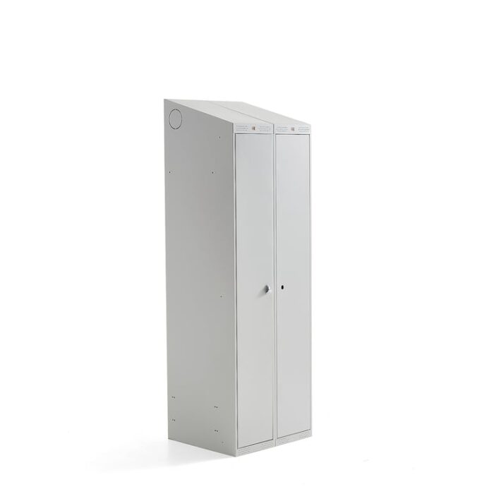 Szafa ubraniowa CLASSIC COMBO, 2 drzwi, 1900x600x550 mm, szary