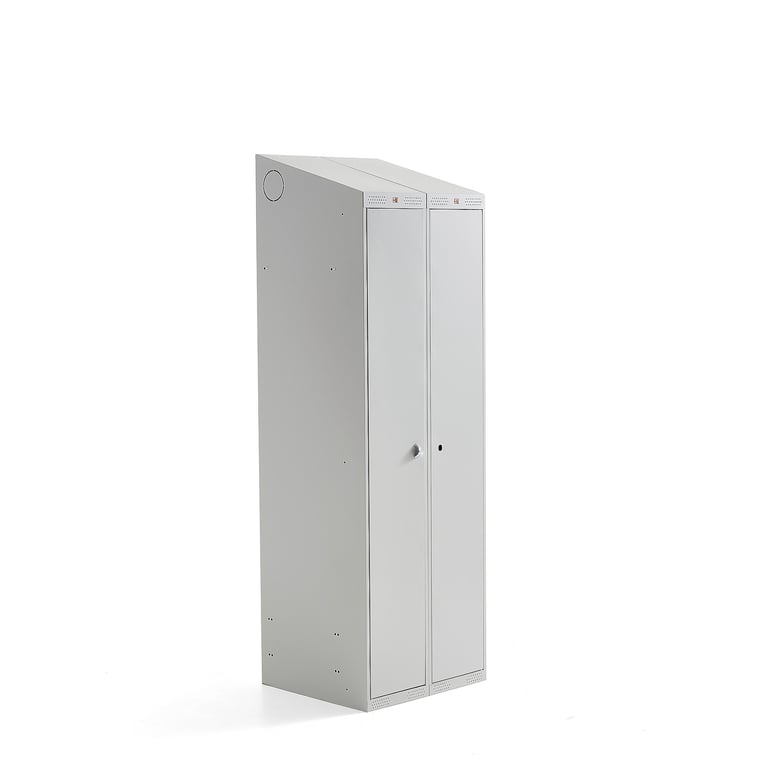 Szafa ubraniowa CLASSIC COMBO, 2 drzwi, 1900x600x550 mm, szary
