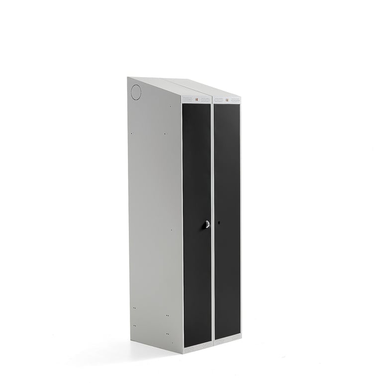 Szafa ubraniowa CLASSIC COMBO, 2 drzwi, 1900x600x550 mm, czarny