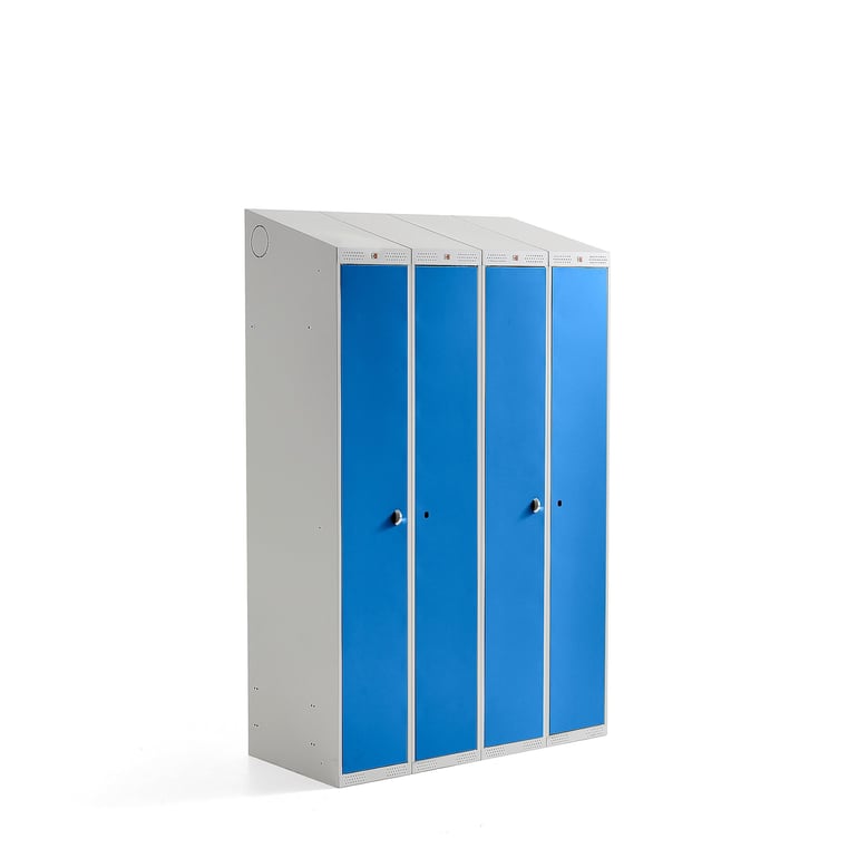 Szafa ubraniowa CLASSIC COMBO, 4 drzwi, 1900x1200x550 mm, niebieski