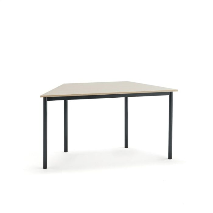 Biurko BORÅS TRAPETS, 1400x700x720 mm, brzoza laminat, antracyt