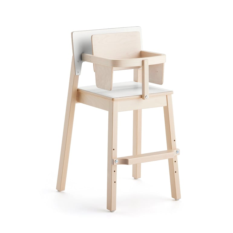 #en Chair Love 50 birch. Seatheight 50 cm. Seat and backrest white laminate