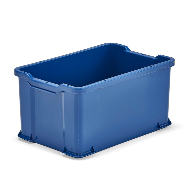 Modułowy pojemnik plastikowy PRYCE, 600x400x300 mm, 51 L, niebieski