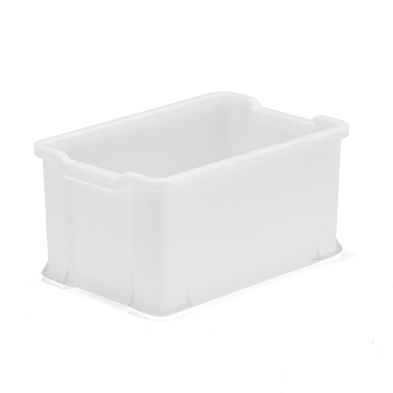 Modułowy pojemnik plastikowy PRYCE, 600x400x330 mm, 51 L, biały