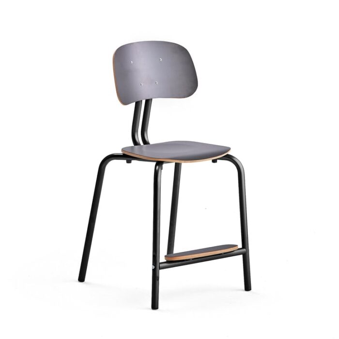 Krzesło szkolne YNGVE, 4 nogi, antracyt, antracyt, 520 mm