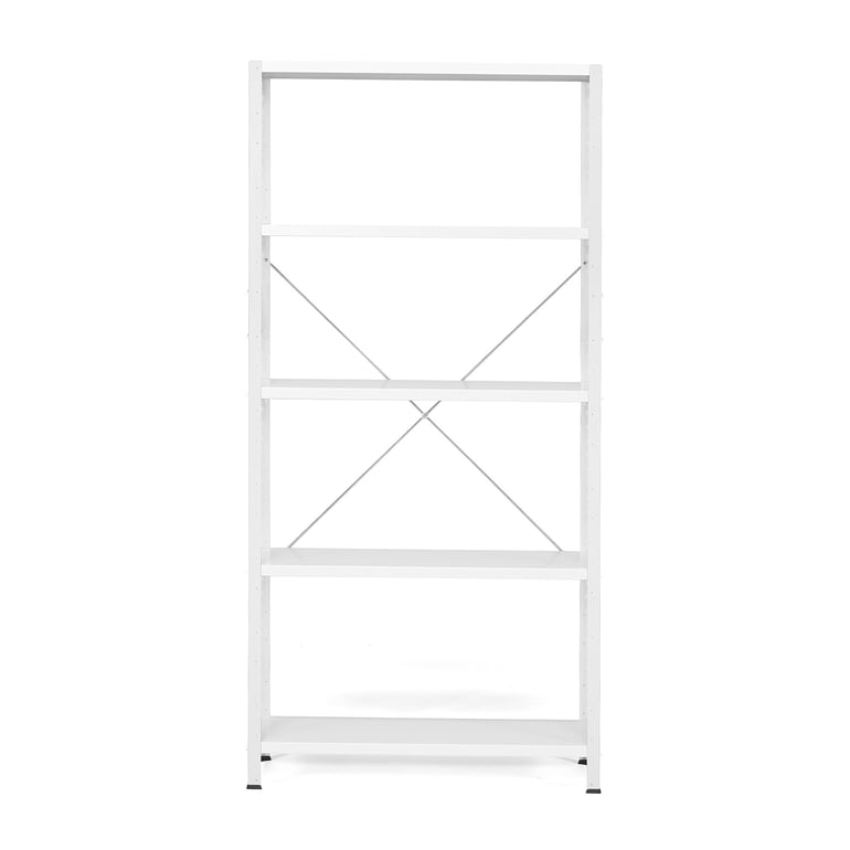 Regał IDEAL, moduł podstawowy, 1970x1010x500 mm, szary