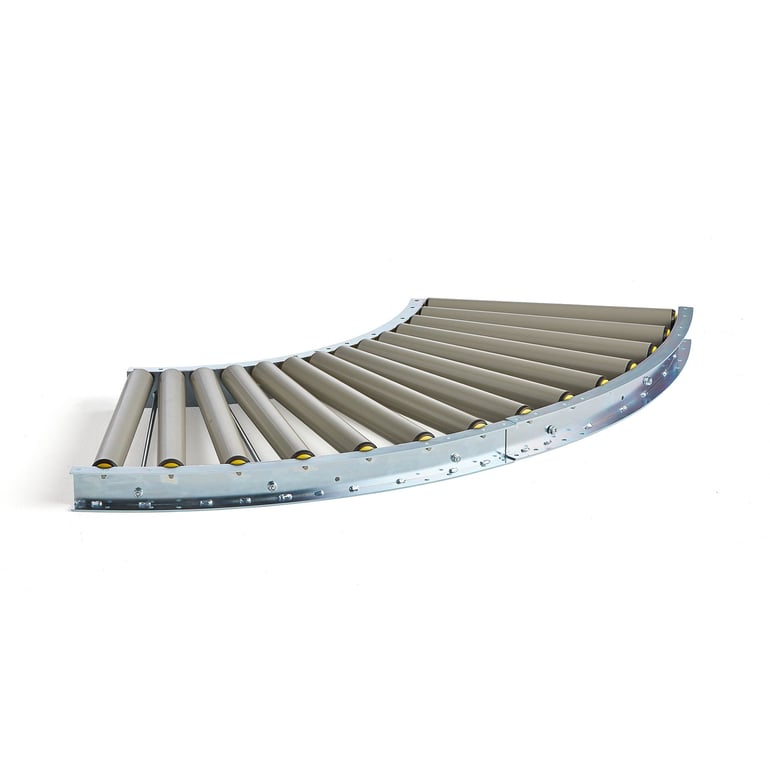 Transporter rolkowy LINE, 90°, rolki PVC, 1030X500 mm