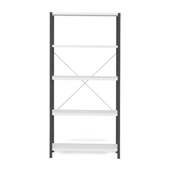 Regał IDEAL, moduł podstawowy, 1970x1010x500 mm, ciemnoszary