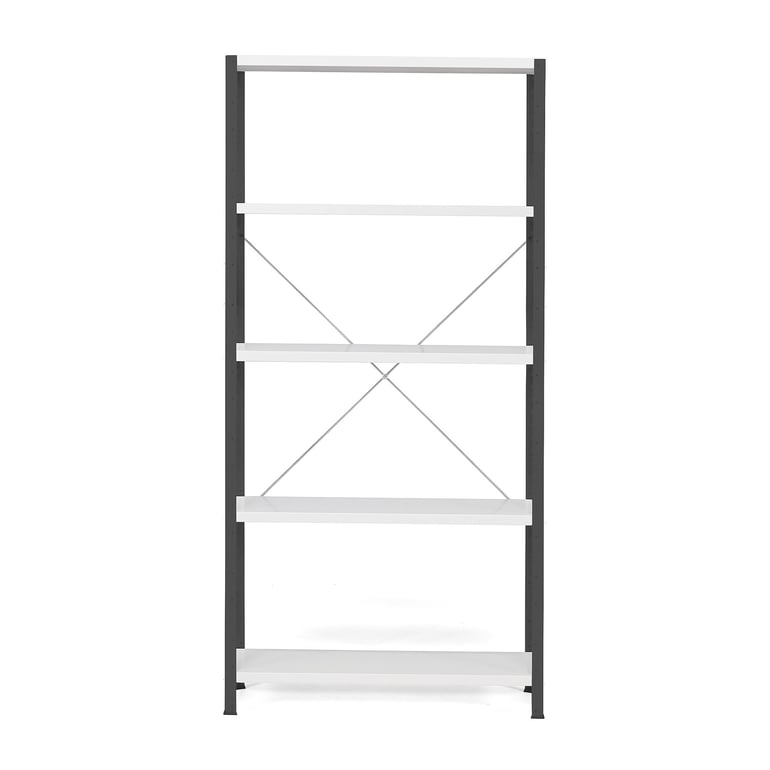 Regał IDEAL, moduł podstawowy, 1970x1010x500 mm, ciemnoszary