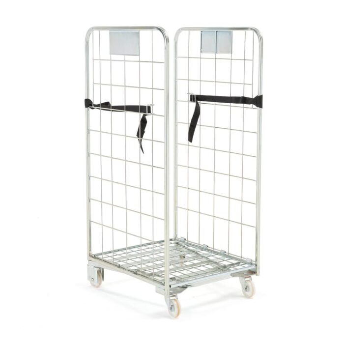 Rollkonterer GILBY, 2 ściany, obciążenie 400 kg, 800x700x1580 mm