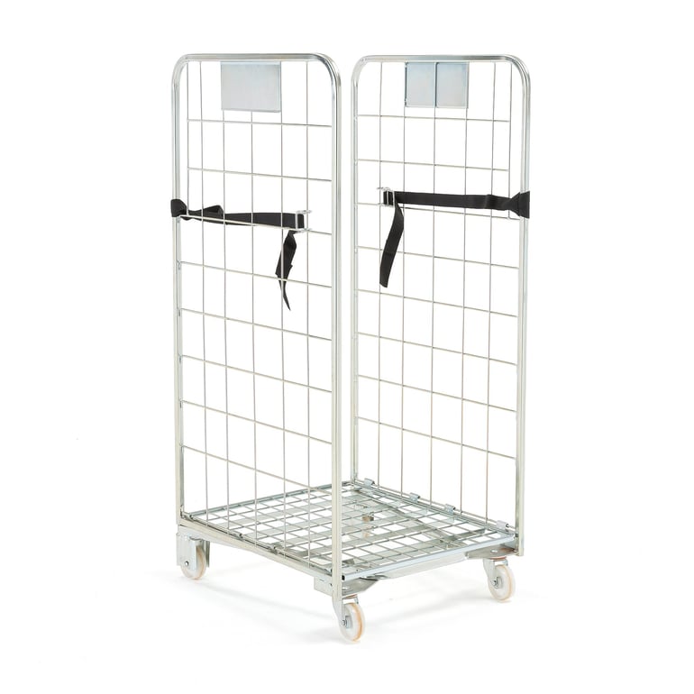 Rollkonterer GILBY, 2 ściany, obciążenie 400 kg, 800x700x1580 mm