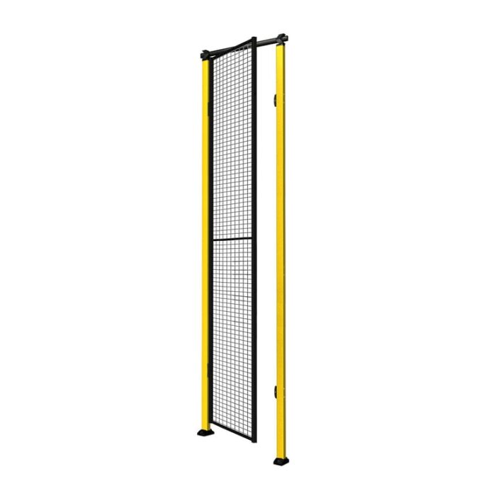 Pojedyncze drzwi X-GUARD ze słupkami i siatką, z ramą, 2300x900 mm
