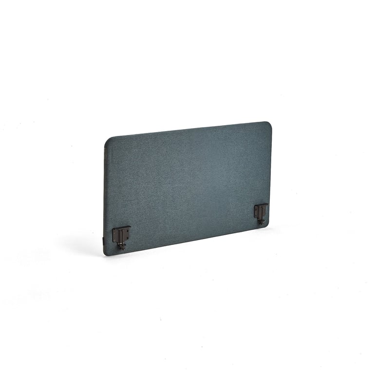 Ścianka biurkowa ZONE, czarne uchwyty, 1200x650x36 mm, tkanina Etna, petrol