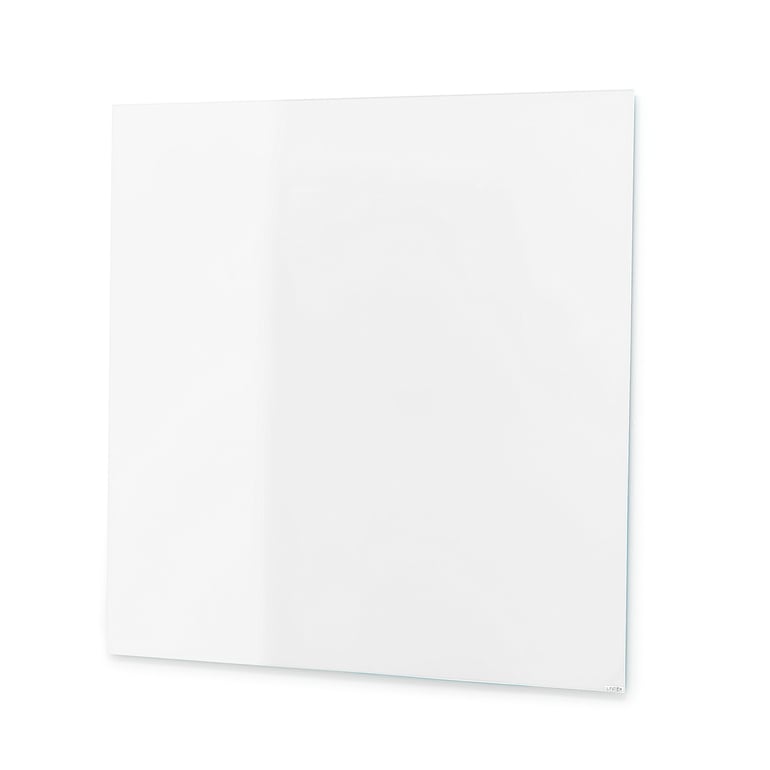 Szklana tablica suchościeralna STELLA, 1000x1000 mm, biały
