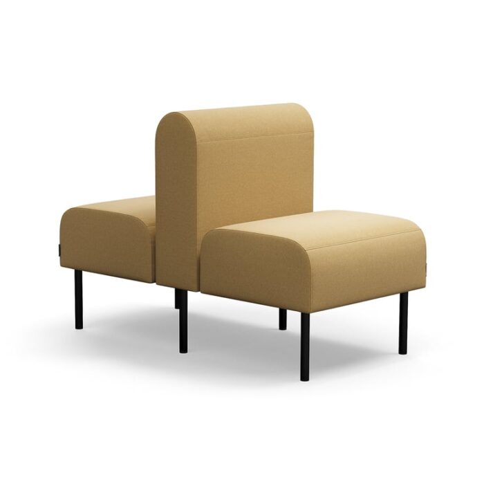 Sofa modułowa VARIETY, 1-osobowa, podwójna, tkanina Pod CS, żółty