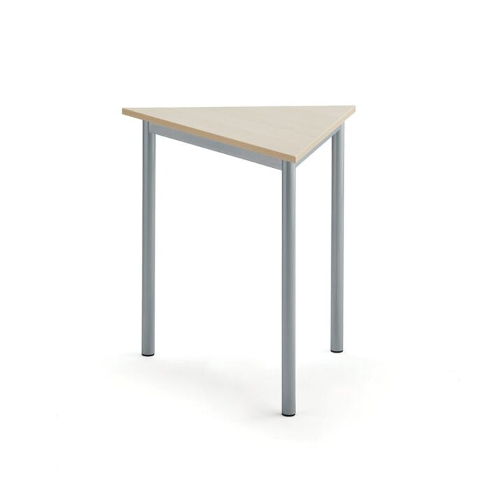 Biurko BORÅS TRIANGEL, 800x700x720 mm, brzoza laminat, szary aluminium
