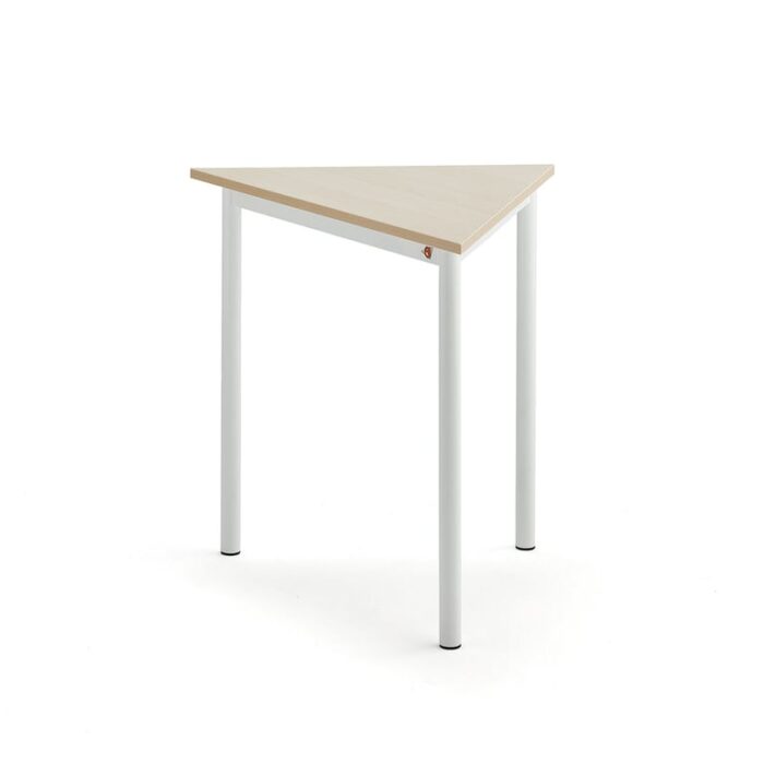 Biurko BORÅS TRIANGEL, 800x700x720 mm, brzoza laminat, biały
