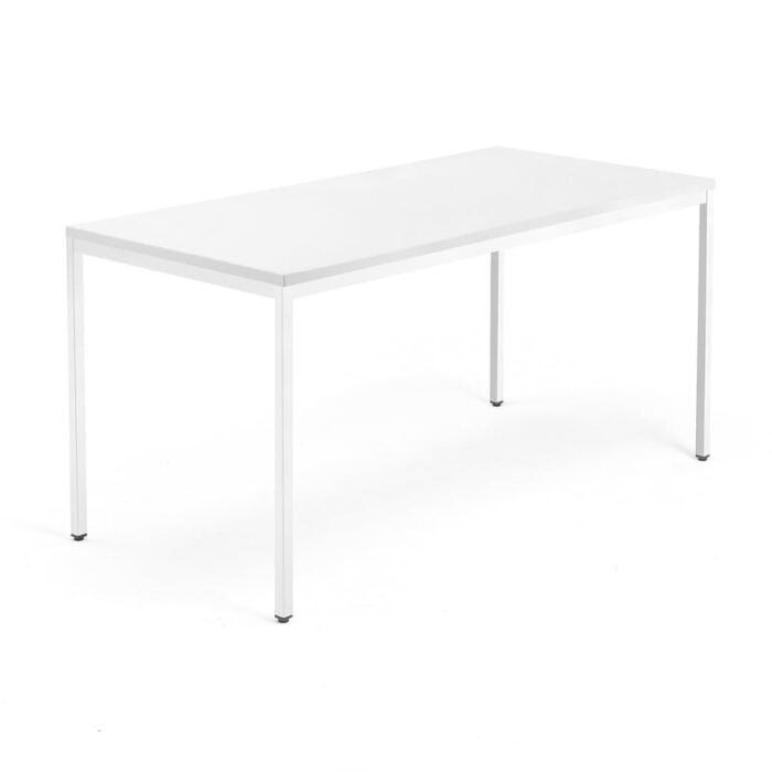 Biurko QBUS, rama 4 nogi, 1600x800 mm, biały, biały