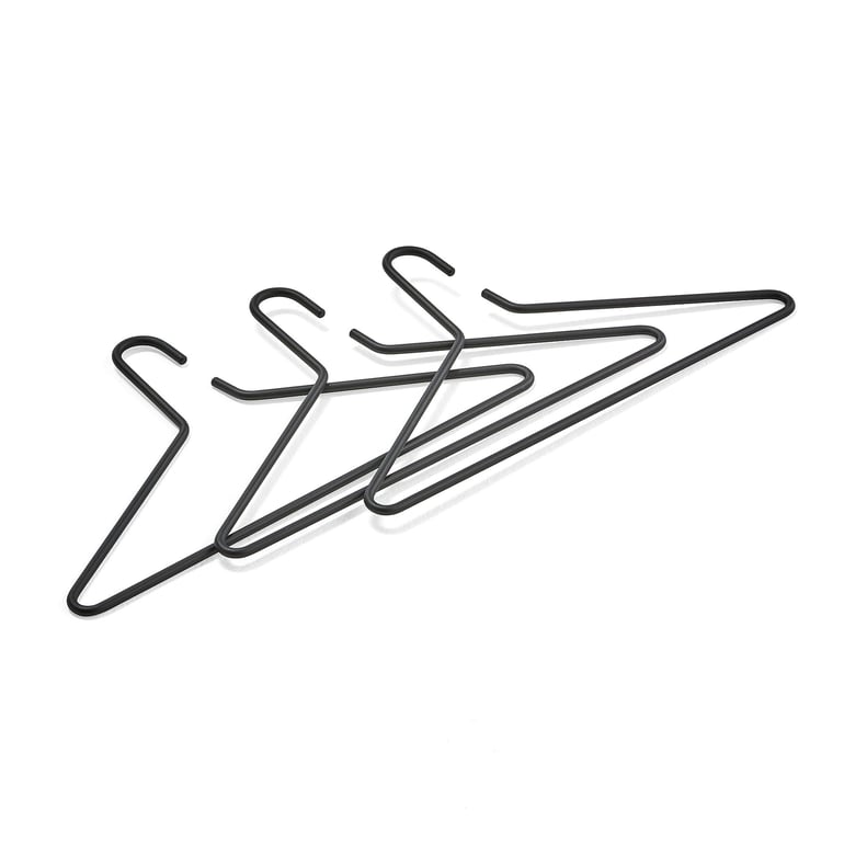 Wieszak TRIANGEL, 3 szt., czarny