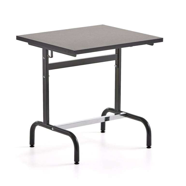 Ławka szkolna 180, linoleum, antracyt/szary