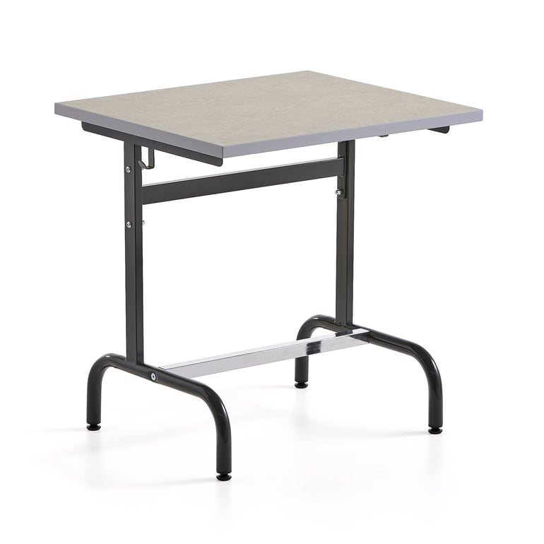 Ławka szkolna 180, linoleum, antracyt, ciemnoszary