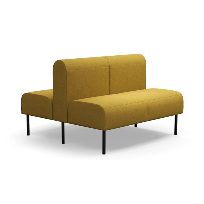 Sofa modułowa VARIETY, 2-osobowa, podwójna, tkanina Blues CSII, złoty