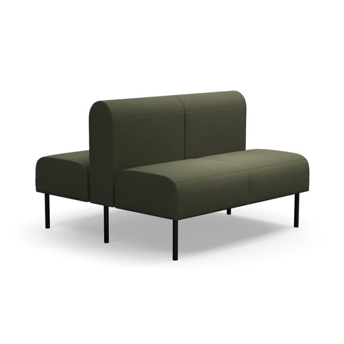 Sofa modułowa VARIETY, 2-osobowa, podwójna, tkanina Blues CSII, oliwkowy