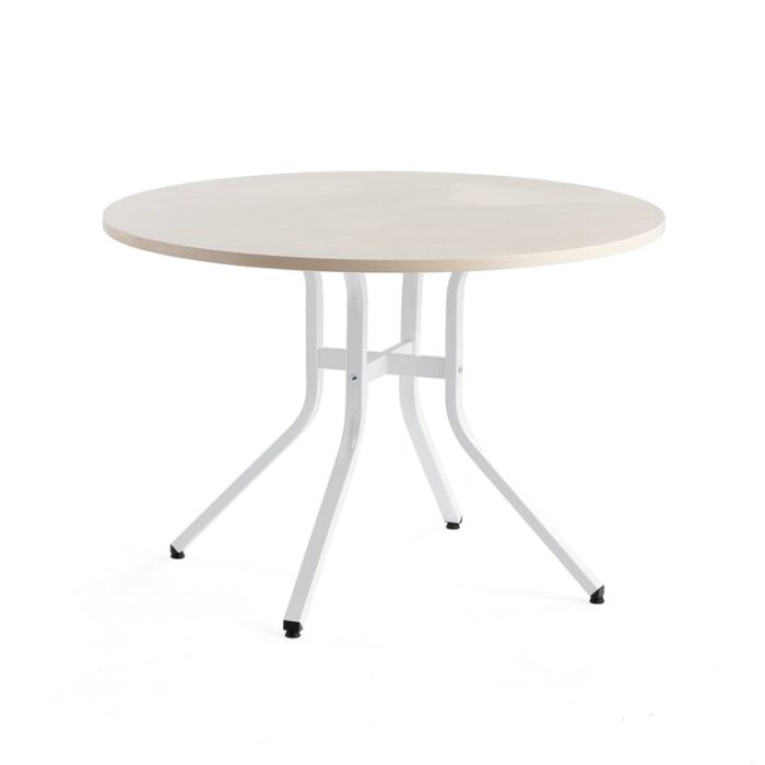 Stół VARIOUS, Ø1100x740 mm, biały, brzoza
