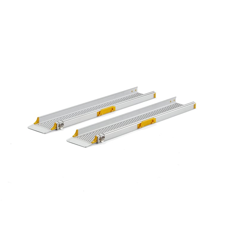 Teleskopowa rampa najazdowa, obciążenie 205 kg/para, 2100x200x50 mm