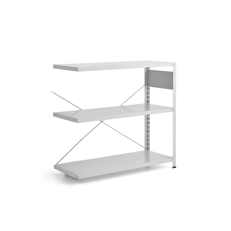 Regał IDEAL, moduł dodatkowy, 920x1005x400 mm, szary